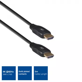 ACT 5 Meter HDMI Ultra High Speed Videokabel v2.0 HDMI-A Stecker - HDMI-A Stecker
