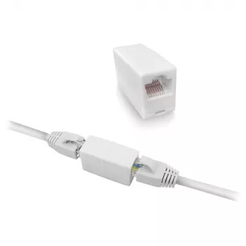 Modularer RJ-45-Koppler ACT AC4105 Weiß Anschluss 1 RJ-45 Anschluss 2 RJ-45