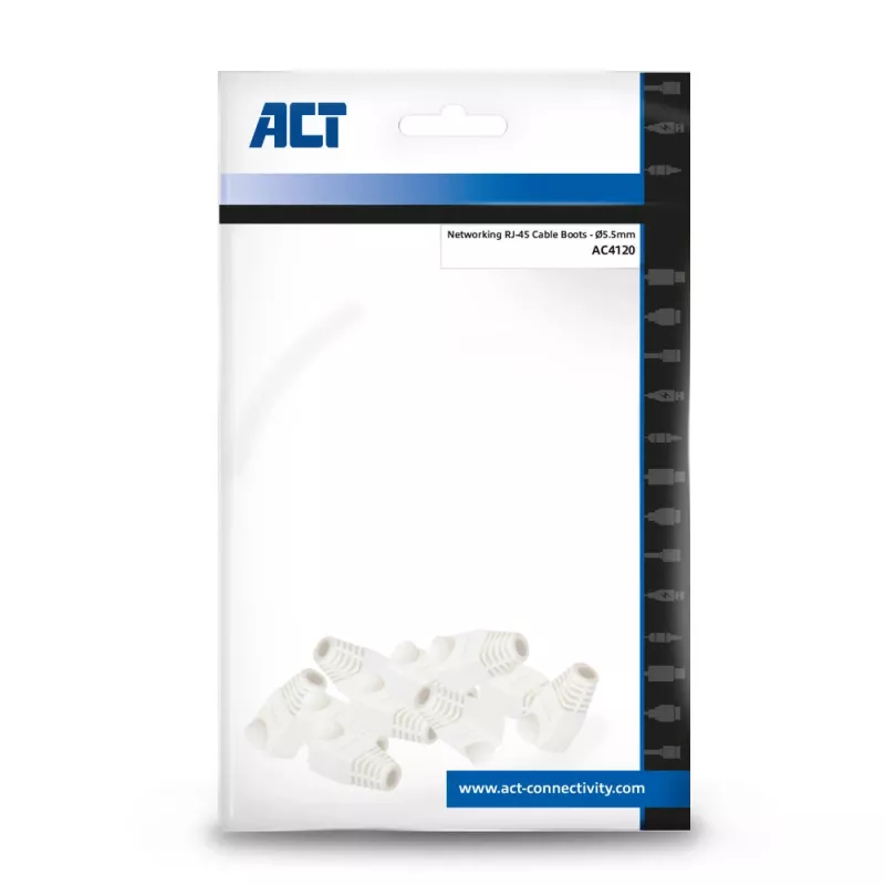 ACT UTP Kabeltüllen, RJ45, Kabeltülle, Grau, RJ45, 10 Stück