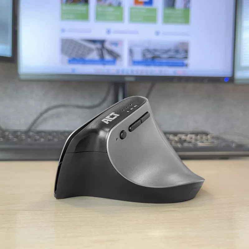 ACT Kabellose ergonomische Maus mit Bluetooth und USB-C/USB-A