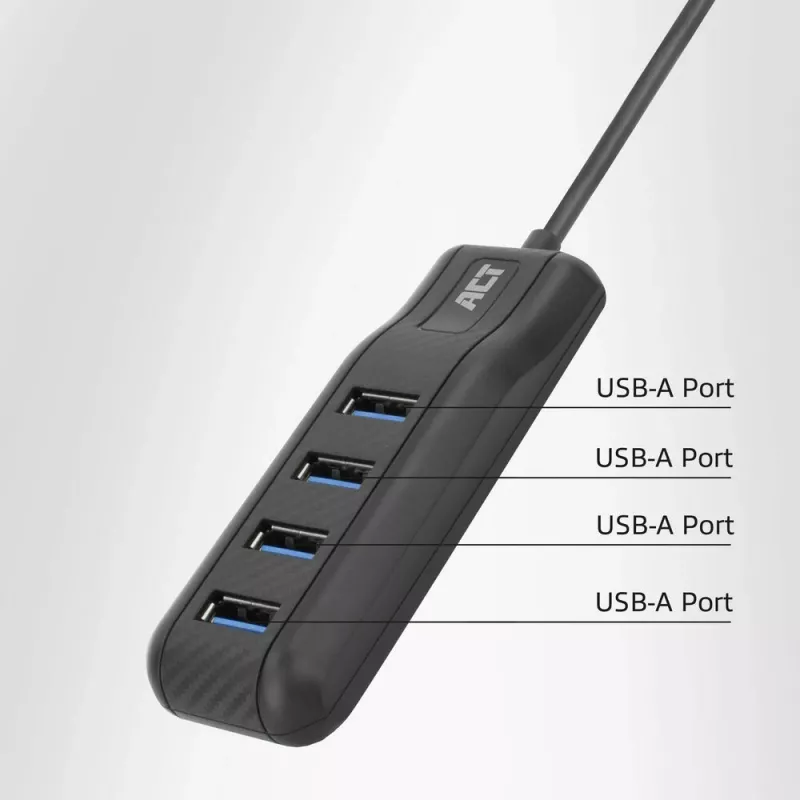 ACT AC6420 Schnittstellen-Hub USB 3.2 Gen 1 (3.1 Gen 1) Type-C 5000 Mbit/s Schwarz