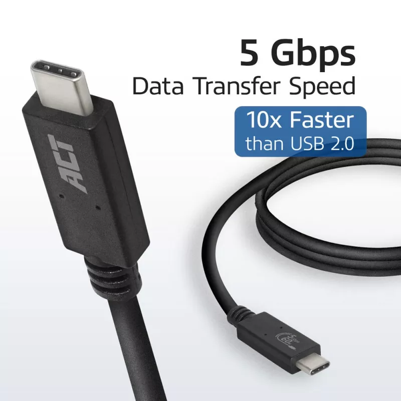 ACT USB 3.0 Kabel USB-C USB-IF zertifiziert 2 Meter 5 Gbit/s