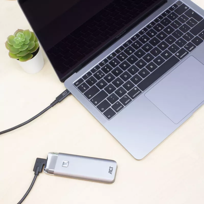 ACT USB 3.0 Winkelkabel USB-C 1 Meter 5 Gbit/s schwarz