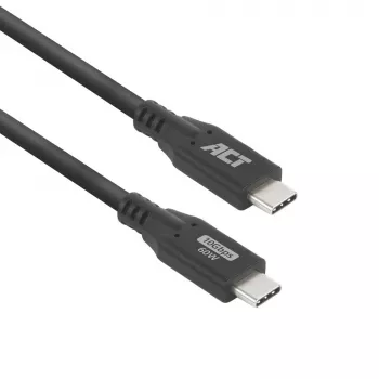 USB-Typ-C-Kabel ACT AC7442 2m 10Gbps 60W Schwarz