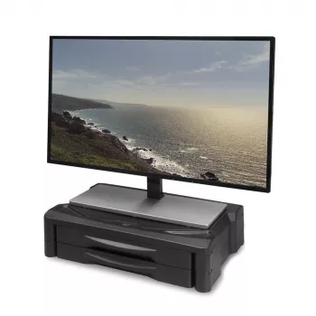 ACT Monitorständer extra breit AC8215 höhenverstellbar zwei Schubladen