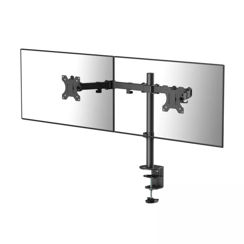ACT AC8302 Dual-Monitor-Tischhalterung, bis 32 Zoll, Klemme/Durchschraubbefestigung, Schwarz