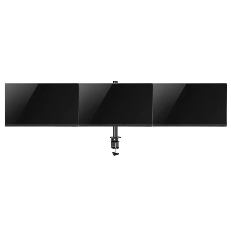 ACT AC8303 Triple-Monitor-Tischhalterung, bis 27 Zoll, Klemme/Durchschraubbefestigung, Schwarz