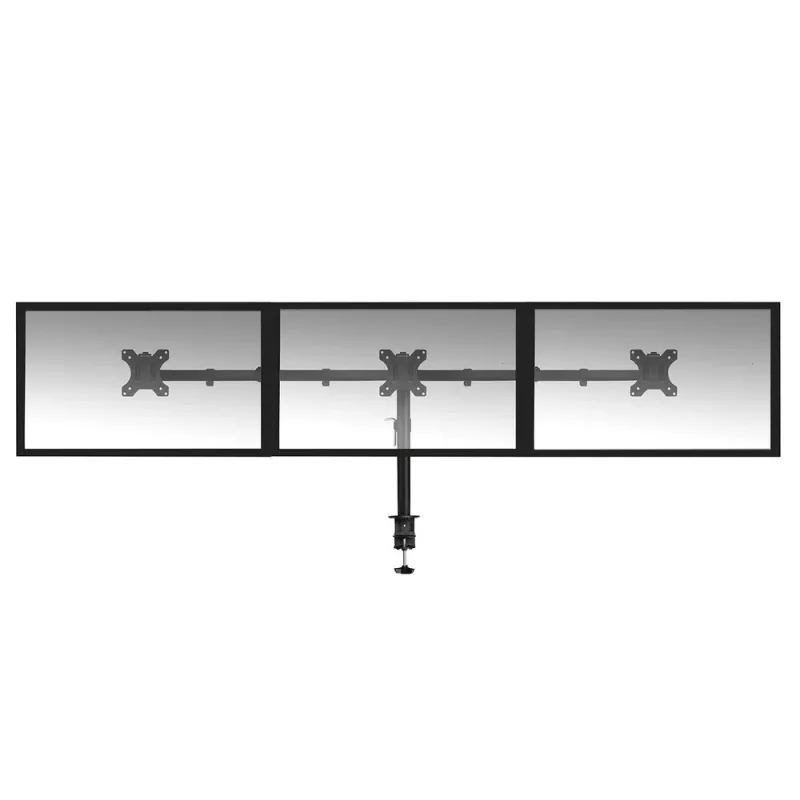 ACT AC8303 Triple-Monitor-Tischhalterung, bis 27 Zoll, Klemme/Durchschraubbefestigung, Schwarz