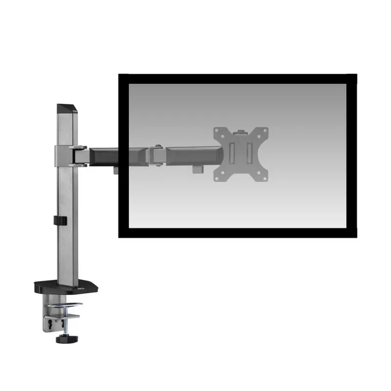 ACT AC8335 Einzelmonitor-Tischhalterung bis 32 Zoll, Klemme/Bolzen, Silber
