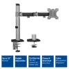 ACT AC8335 Einzelmonitor-Tischhalterung bis 32 Zoll, Klemme/Bolzen, Silber