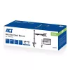 ACT AC8335 Einzelmonitor-Tischhalterung bis 32 Zoll, Klemme/Bolzen, Silber