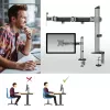 ACT AC8335 Einzelmonitor-Tischhalterung bis 32 Zoll, Klemme/Bolzen, Silber
