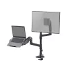 ACT AC8341 Einzelmonitorarm mit Laptophalterung Office Premium, Gasfeder, Stangenmontage