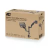 ACT AC8341 Einzelmonitorarm mit Laptophalterung Office Premium, Gasfeder, Stangenmontage
