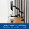 ACT AC8341 Einzelmonitorarm mit Laptophalterung Office Premium, Gasfeder, Stangenmontage