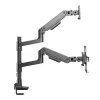 ACT AC8341 Einzelmonitorarm mit Laptophalterung Office Premium, Gasfeder, Stangenmontage