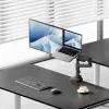 ACT AC8341 Einzelmonitorarm mit Laptophalterung Office Premium, Gasfeder, Stangenmontage