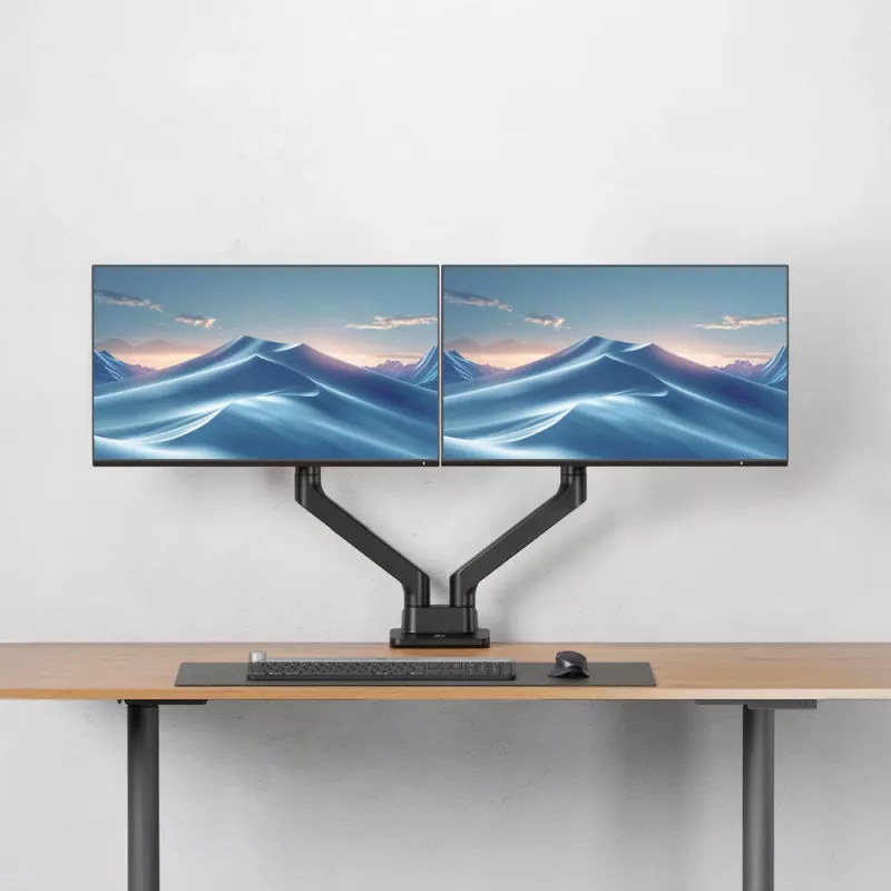ACT AC8342 Doppelmonitorarm Office Premium, Gasfeder, 2 Monitore
