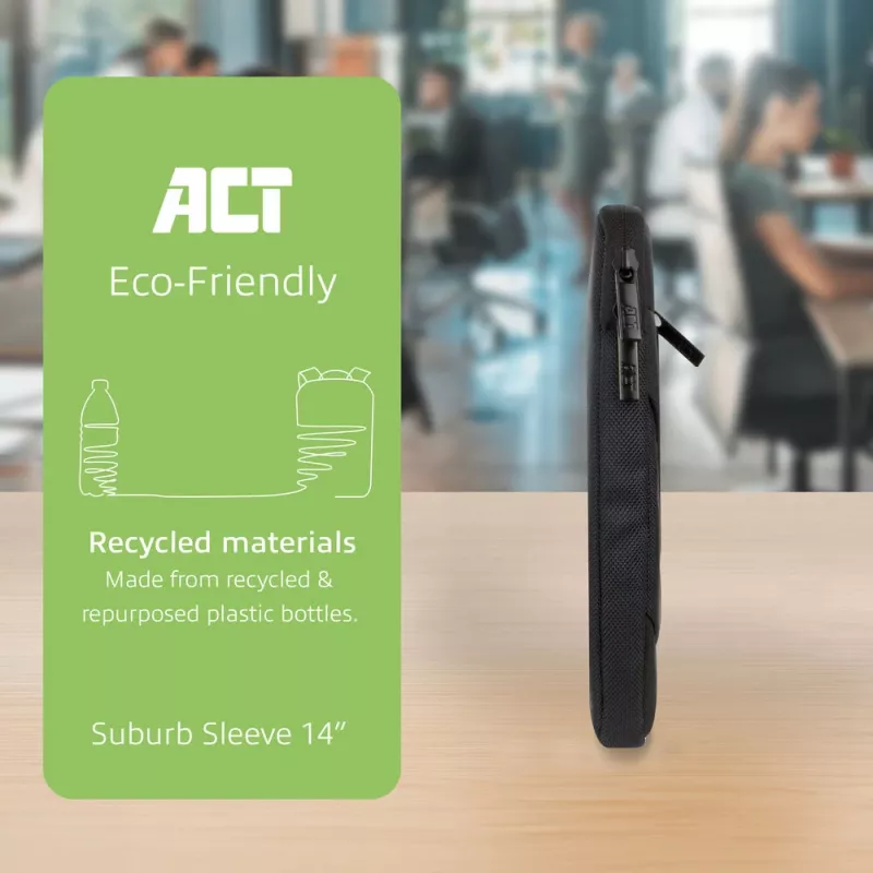 Sleeve case ACT Suburb Laptop-Sleeve 35,8 cm (14,1 Zoll) recycelte Plastikflaschen
