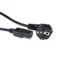 ACT Netzkabel Netzstecker CEE 7/7 Stecker (gewinkelt) - C13 schwarz 2,5 m