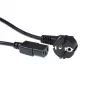 ACT Netzkabel CEE 7/7 Stecker (gewinkelt) - C13 schwarz 3 m
