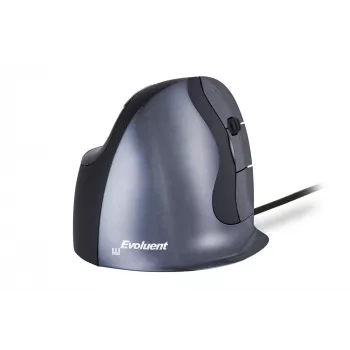 BakkerElkhuizen Evoluent D Small, Rechtshänder, Vertikales Design, Laser, USB Typ-A, 3200 DPI, Schwarz