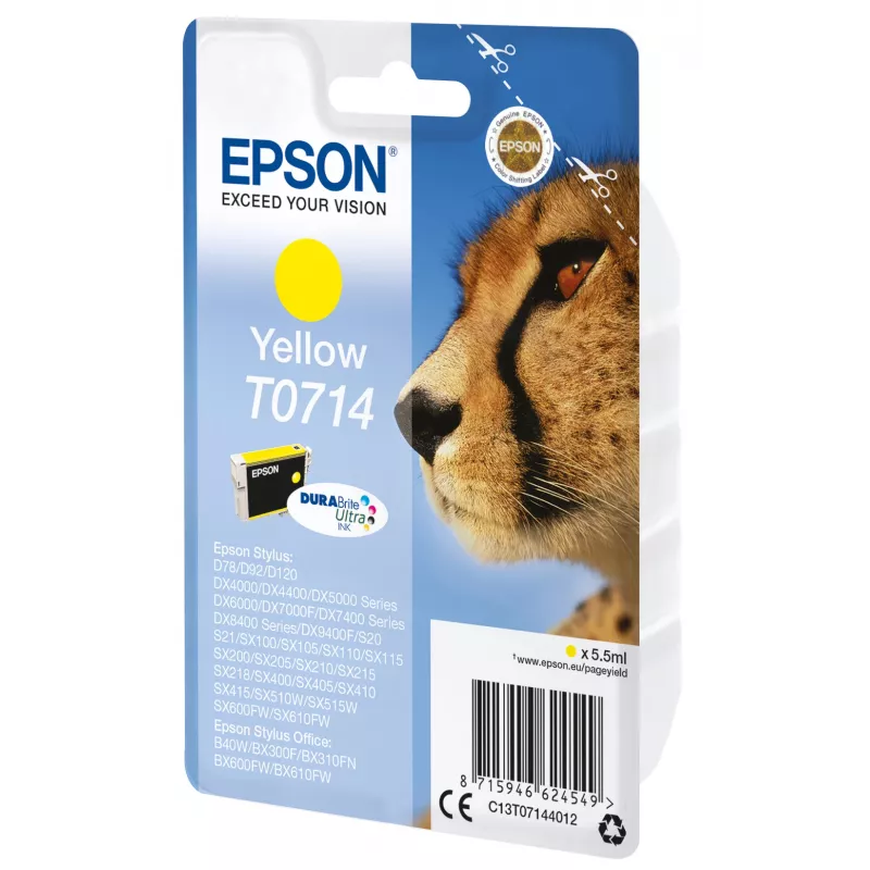 Epson Einzelpack Gelb T0714 DURABrite Ultra Tinte