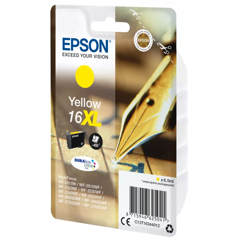Epson Pen and Crossword Einzelpackung Gelb 16XL DURABrite Ultra Tinte