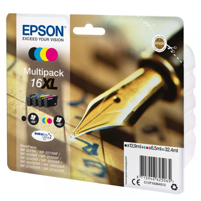Epson Tintenpatrone C13T16364012 / 16XL XL Multipack BK,C,M,Y