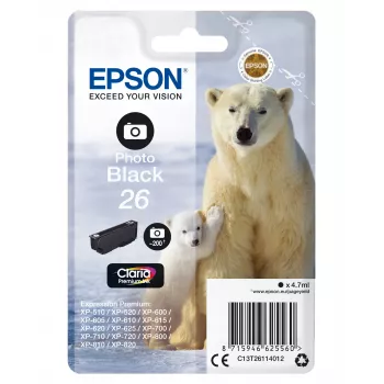 Epson Polar bear Singlepack Photo Schwarz 26 Claria Premium Ink