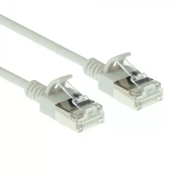 ACT Grau 1 Meter LSZH U/FTP CAT6A Rechenzentrum Slimline Patchkabel rastnasenfrei mit RJ45 Steckern