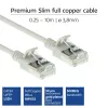 ACT Grau 2 Meter LSZH U/FTP CAT6A Datacenter Slimline Patchkabel rastnasenfrei mit RJ45-Steckern