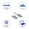 ACT Grau 1 m LSZH U/UTP CAT6 Data Center Slimline Patchkabel snagless mit RJ45-Steckern