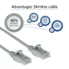 ACT Grau 5 Meter LSZH U/UTP CAT6 Datacenter Slimline Patchkabel snagless mit RJ45-Steckern