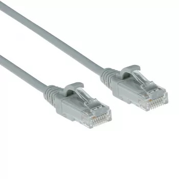 ACT Grau 1,5 Meter LSZH U/UTP CAT6 Rechenzentrum Slimline Patchkabel rastnasenfrei mit RJ45-Steckern
