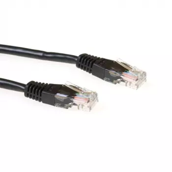 ACT Schwarz 15 meter U/UTP CAT5E patch Kabel with RJ45 connectors