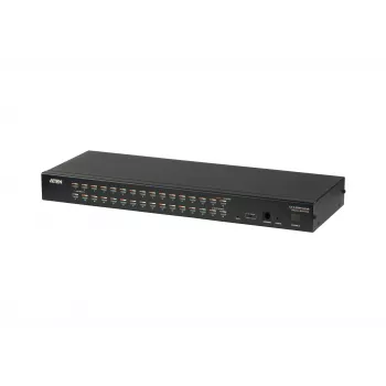 ATEN 32-Port Cat 5e/6 KVM Switch, 1920 x 1200 Pixel, Ethernet LAN, Full HD, Rack-Montage, 4,8 W, 1HE