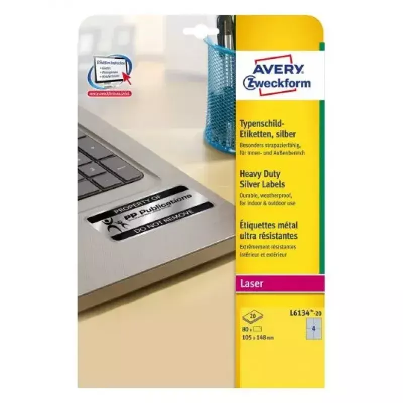 Selbstklebendes Etikett für Drucker Avery L6134-20