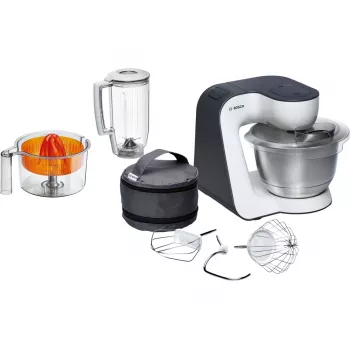 Bosch MUM5 Start Line Universalküchenmaschine 800 W 3,9 L Orange, Silber, Transparent, Weiß