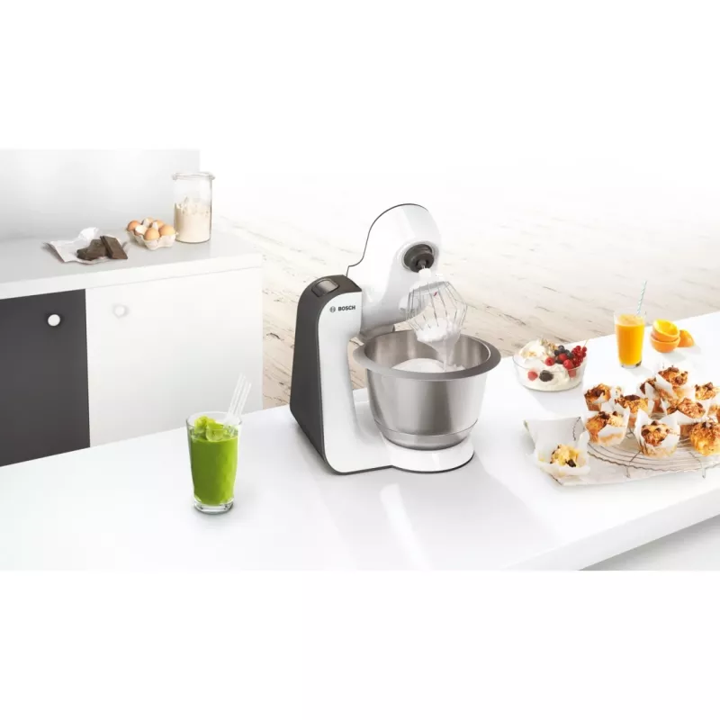 Bosch MUM50123 MUM5 Start Line Küchenmaschine, 800 W, Weiß/Anthrazit