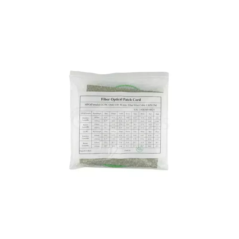 Glasfaserkabel BlueOptics SFP5141GU1MKB MPO 4x LC OM5 1 m Lime