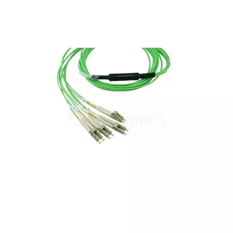 Glasfaserkabel BlueOptics SFP5141GU1MKB MPO 4x LC OM5 1 m Lime