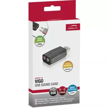 Speedlink VIGO USB-Soundkarte, Schwarz