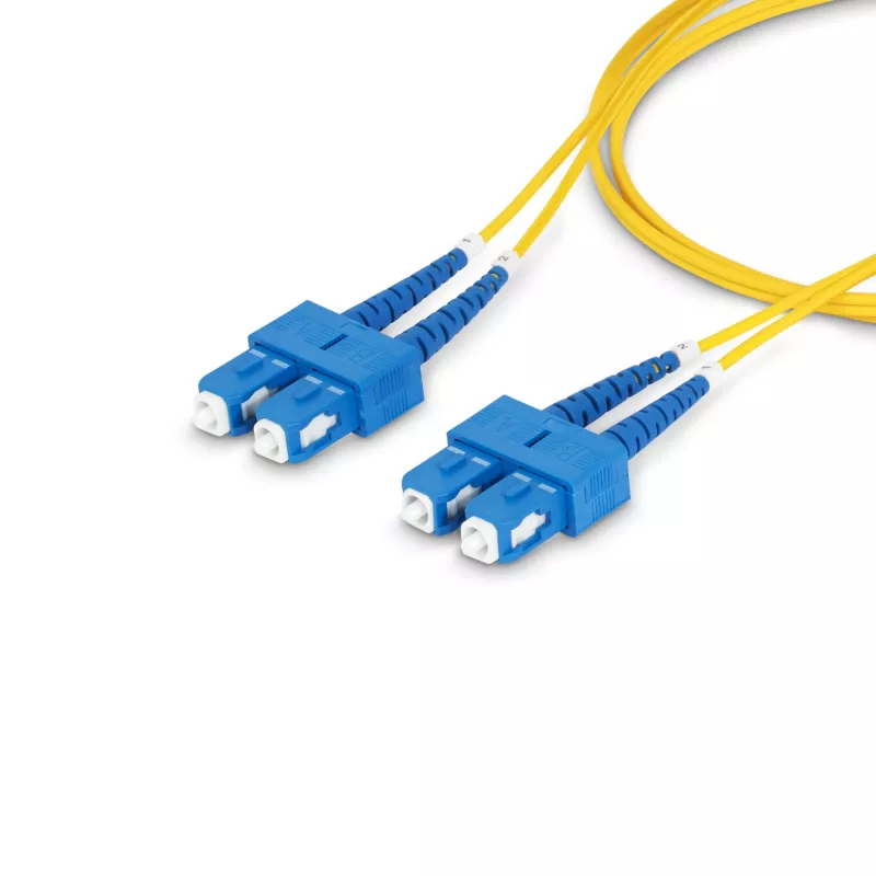 StarTech.com 2m (6,6ft) SC zu SC (UPC) OS2 Singlemode Duplex Glasfaserkabel, 9/125µm, 40G/100G Zipcord, biegeunempfindlich, geringe Einfügedämpfung - LSZH Glasfaser-Patchkabel