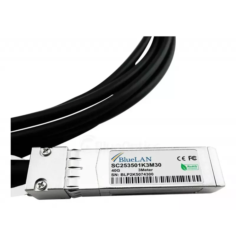 DAC-Kabel BlueOptics X4DACBL3-BL 3m QSFP 4x SFP+ Schwarz