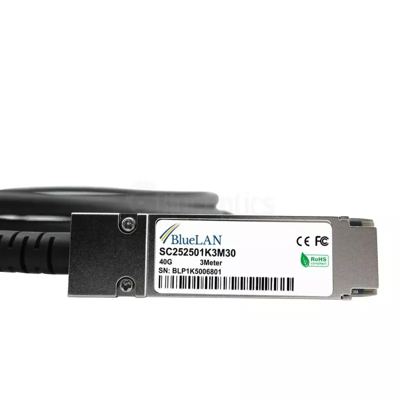 BlueOptics XLDACBL2 InfiniBand-Glasfaserkabel 2 m QSFP Schwarz