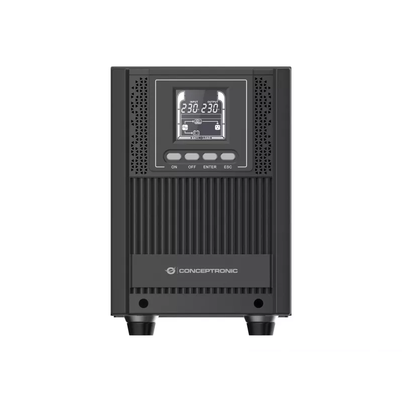 Conceptronic ZEUS52ES2K 2000VA 1800W Online Tower USV, Schuko