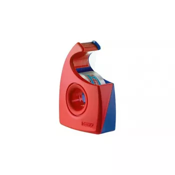 tesa Easy Cut Handabroller, Rot/Blau, für Rollen bis 19 mm x 33 m, leer