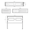 InLine 19 Zoll klappbares Rack, 2HE, 24–40 cm Tiefe, mit Abdeckung, grau