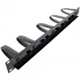 InLine 19-Zoll-Kabelmanagement-Panel, 5 Kunststoffhalterungen abnehmbar, RAL 9005 schwarz